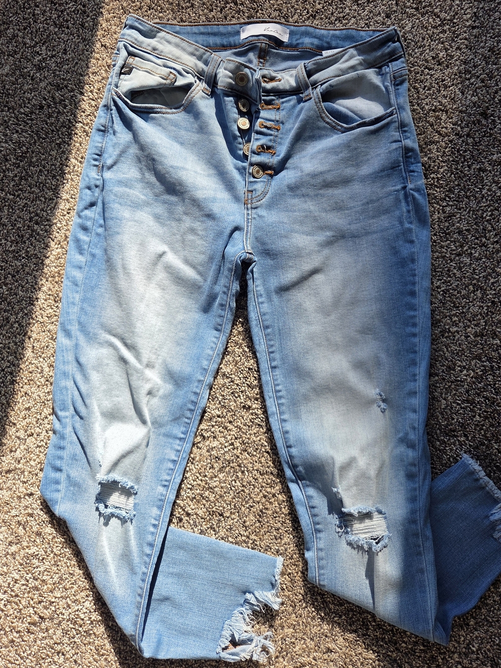KanCan Light Blue Skinny Distressed Jeans